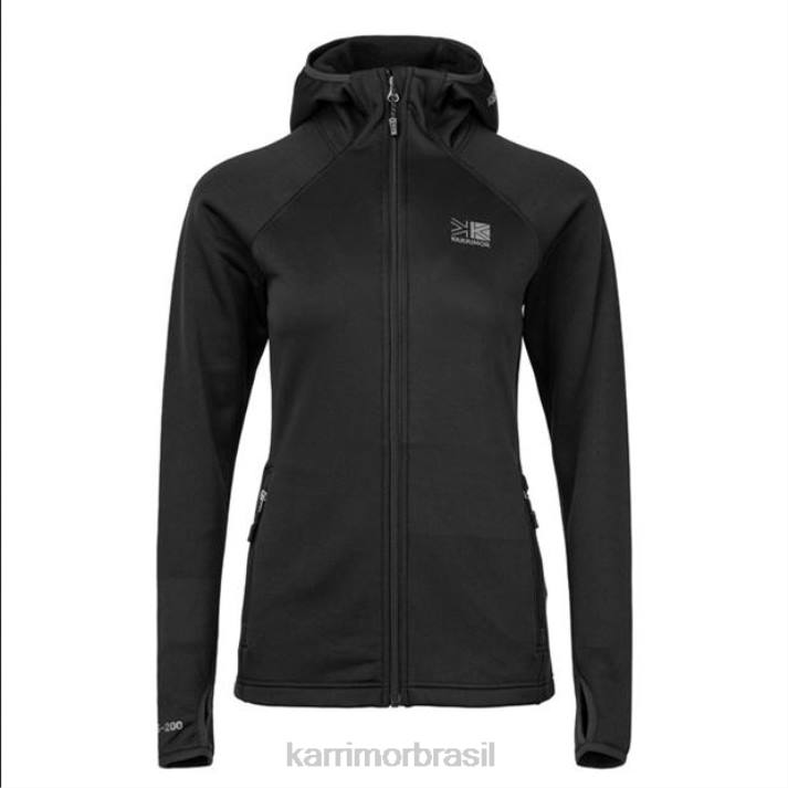 Karrimor unissex moletom com capuz de lã preto roupas 8222283