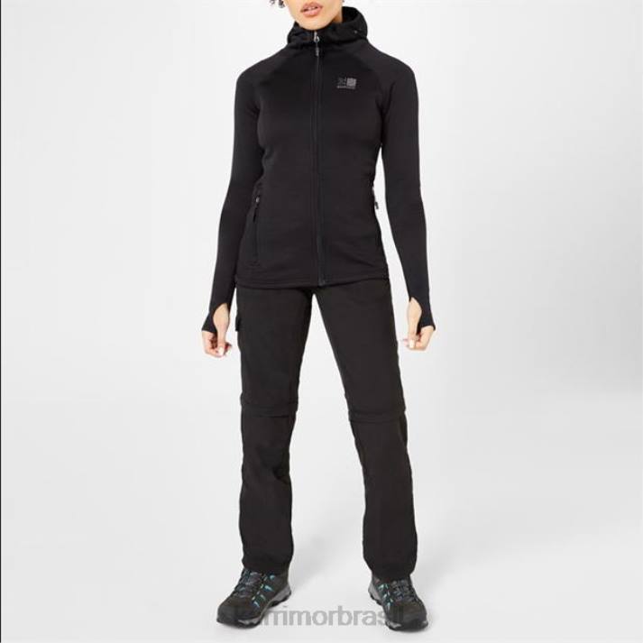 Karrimor unissex moletom com capuz de lã preto roupas 8222283