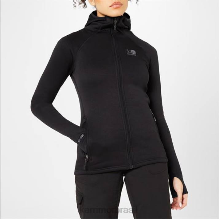 Karrimor unissex moletom com capuz de lã preto roupas 8222283