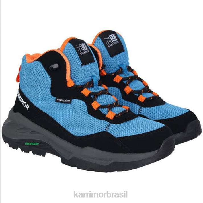 Karrimor crianças bota cano médio verdi azul/laranja calçados 8222285