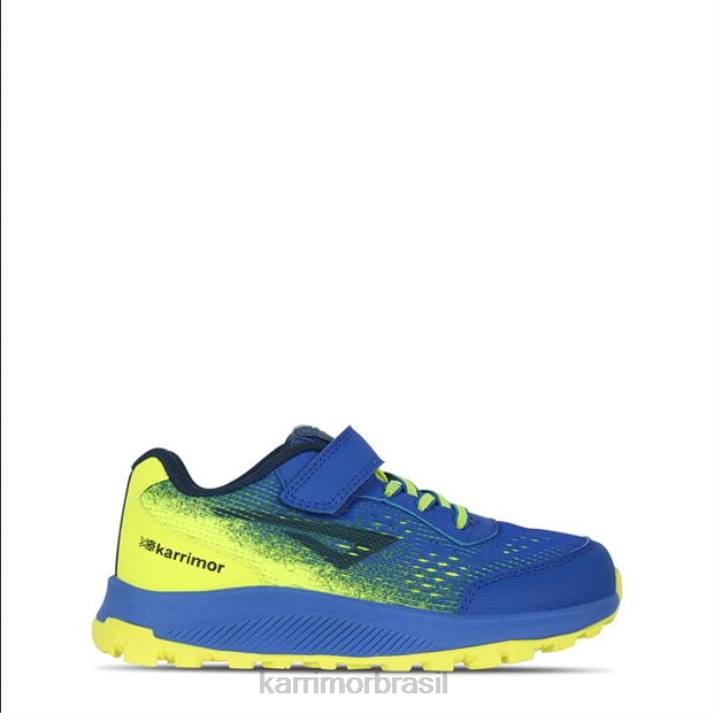 Karrimor Rapazes tênis de corrida de trilha tempo azul/limão calçados 8222280