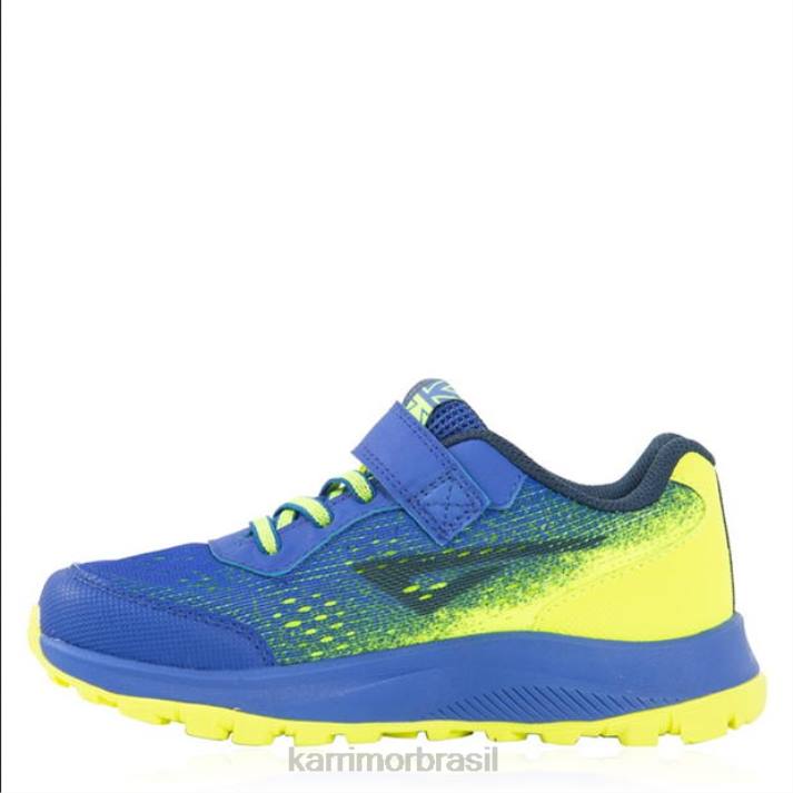Karrimor Rapazes tênis de corrida de trilha tempo azul/limão calçados 8222280