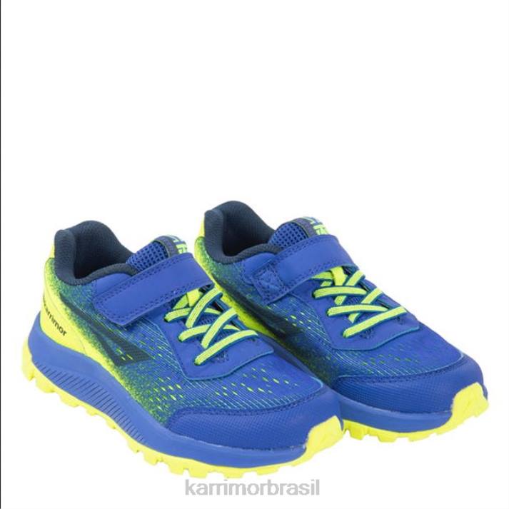 Karrimor Rapazes tênis de corrida de trilha tempo azul/limão calçados 8222280