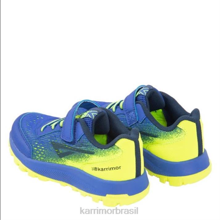 Karrimor Rapazes tênis de corrida de trilha tempo azul/limão calçados 8222280