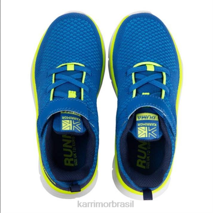 Karrimor Rapazes tênis duma 6 azul/limão calçados 8222287