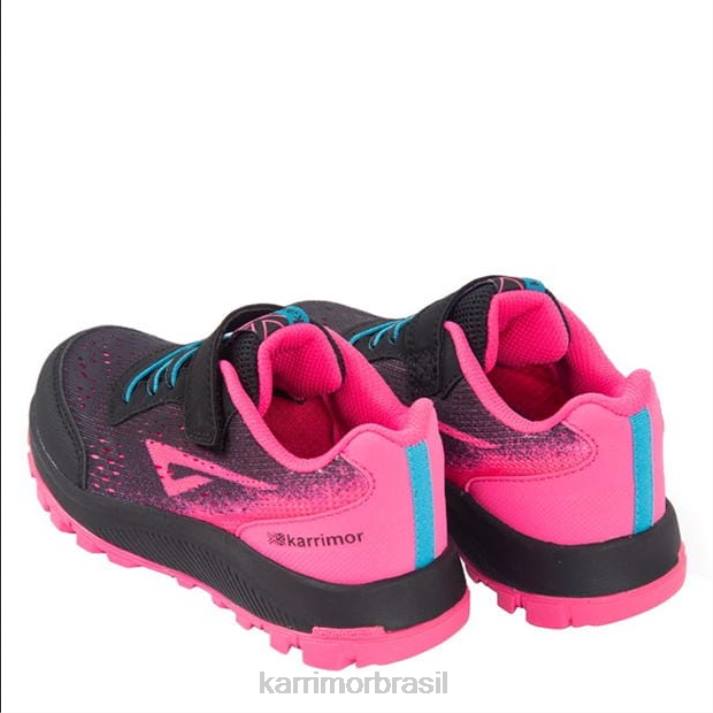 Karrimor garotas tênis tempo tr 8 preto/rosa calçados 8222281
