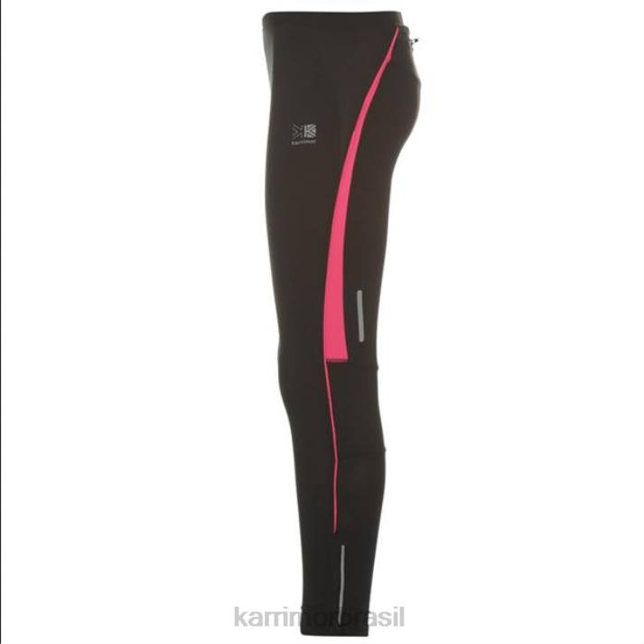 Karrimor garotas meia-calça de corrida preto/rosa roupas 822222