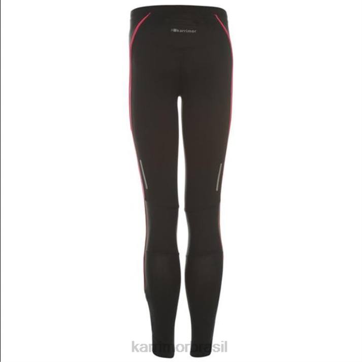 Karrimor garotas meia-calça de corrida preto/rosa roupas 822222