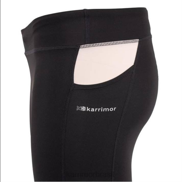 Karrimor garotas meia-calça de corrida preto/rosa roupas 822222