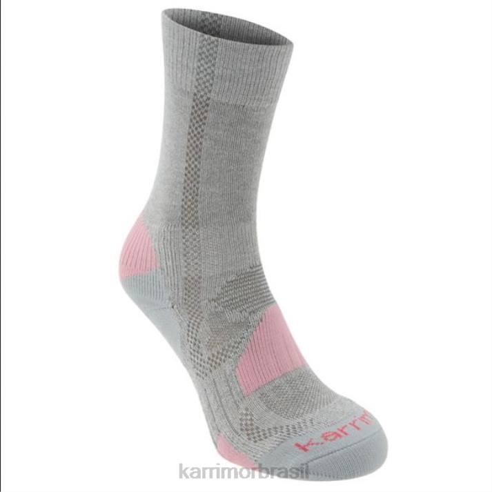 Karrimor júnior meia de caminhada pacote com 2 cinza/rosa roupas 8222117