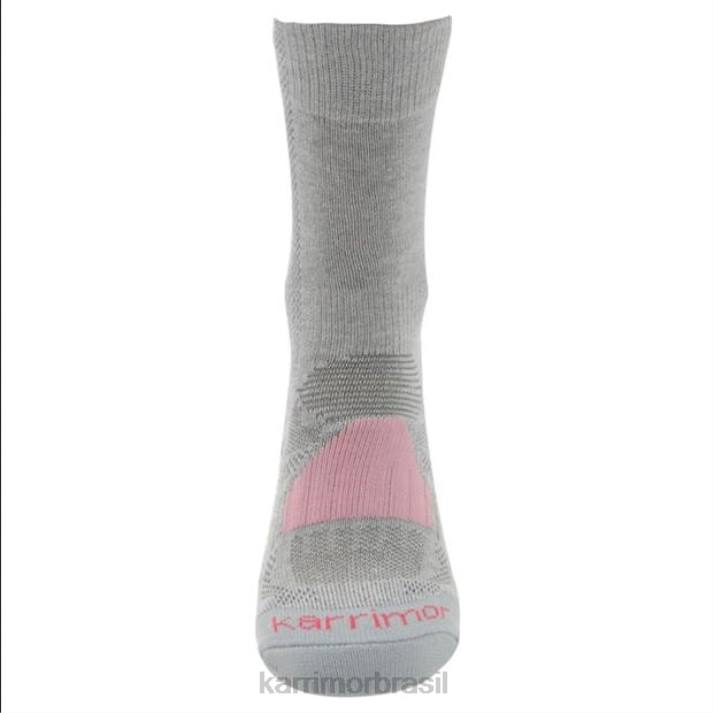 Karrimor júnior meia de caminhada pacote com 2 cinza/rosa roupas 8222117