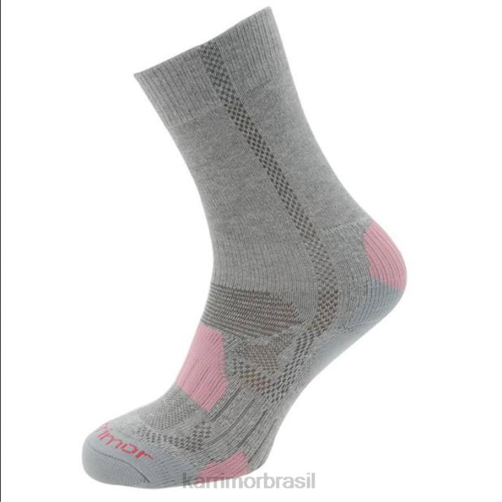 Karrimor júnior meia de caminhada pacote com 2 cinza/rosa roupas 8222117
