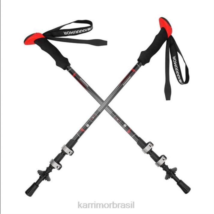 Karrimor homens bastões de caminhada de carbono preto/vermelho acessórios 8222202