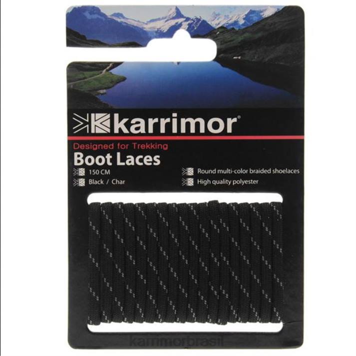 Karrimor homens cadarços de sapato preto/carvão acessórios 8222292