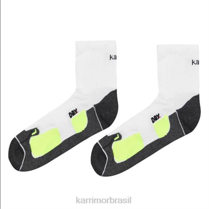 Karrimor homens dri skin pacote com 2 meias de corrida branco/fluo acessórios 822231
