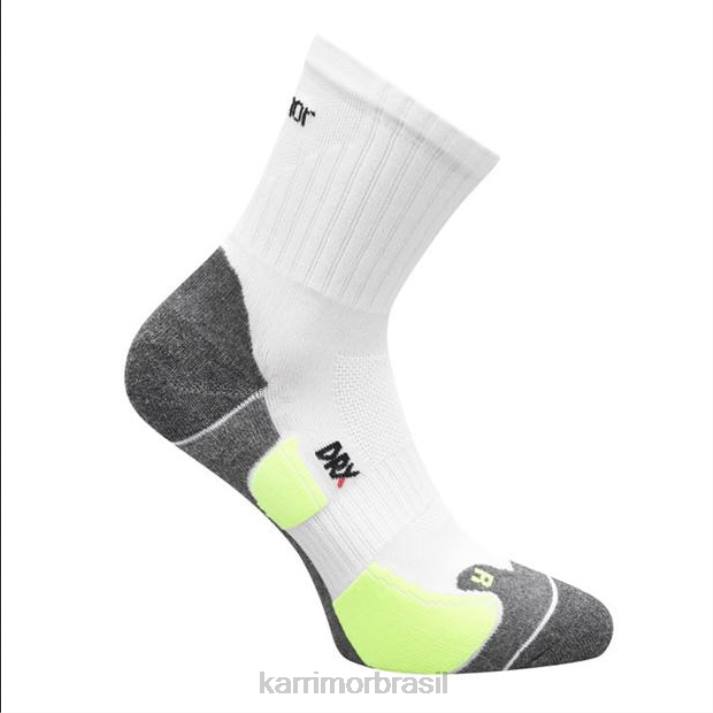 Karrimor homens dri skin pacote com 2 meias de corrida branco/fluo acessórios 822231