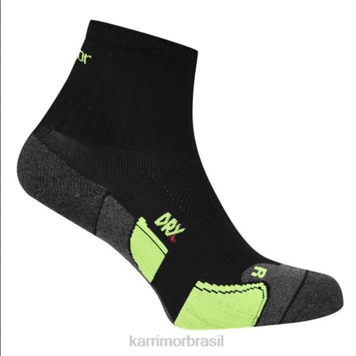 Karrimor homens dri skin pacote com 2 meias de corrida preto/fluo acessórios 822227