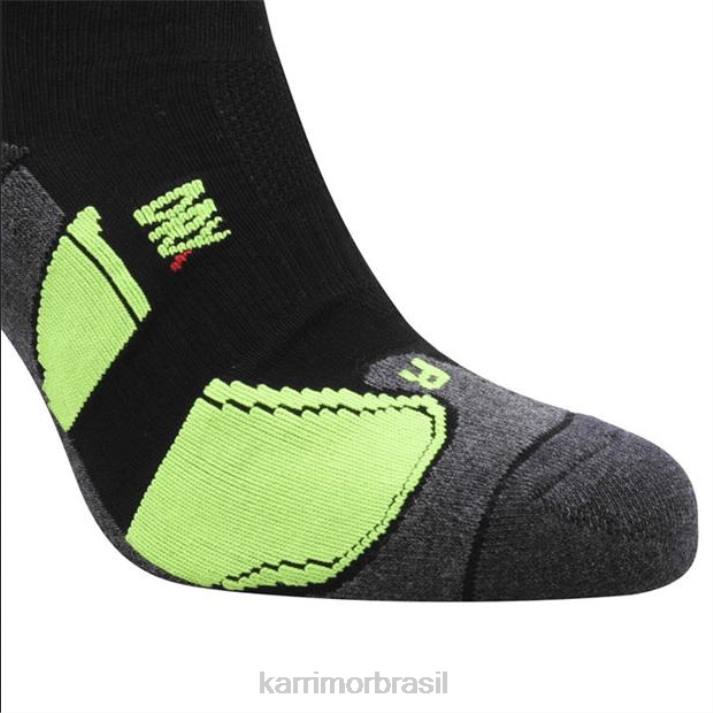 Karrimor homens dri skin pacote com 2 meias de corrida preto/fluo acessórios 822227