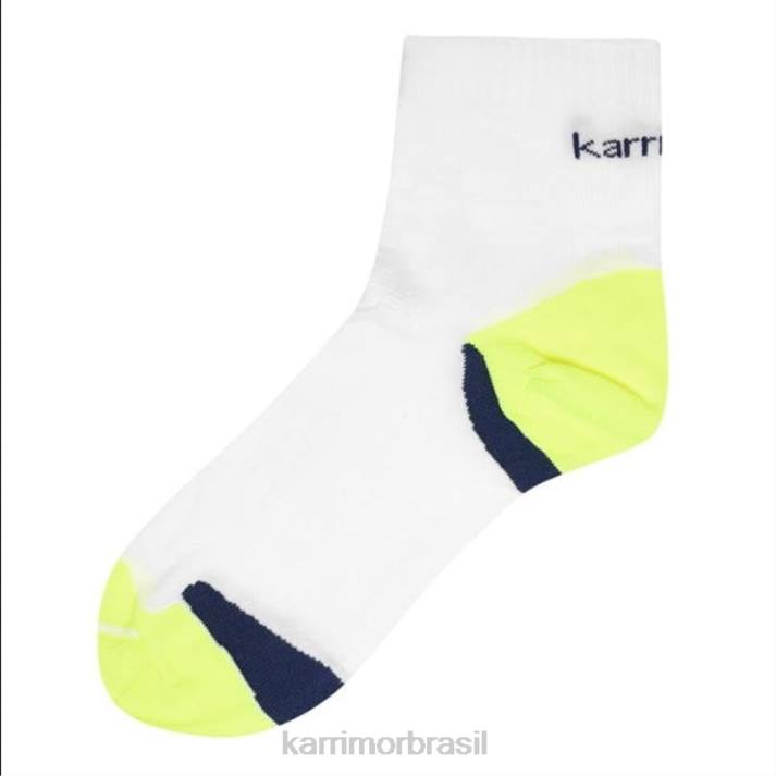 Karrimor homens meias de corrida anti-bolhas branco/fluo acessórios 822228