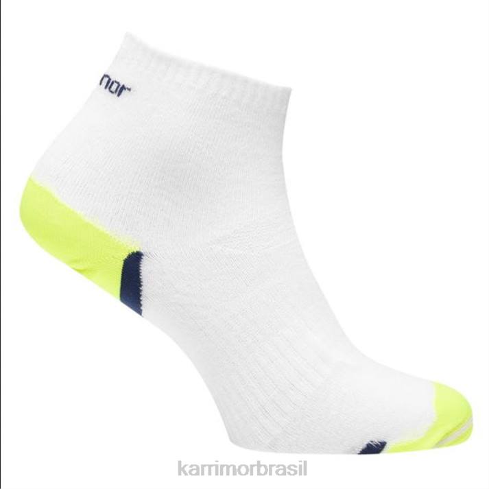 Karrimor homens meias de corrida anti-bolhas branco/fluo acessórios 822228
