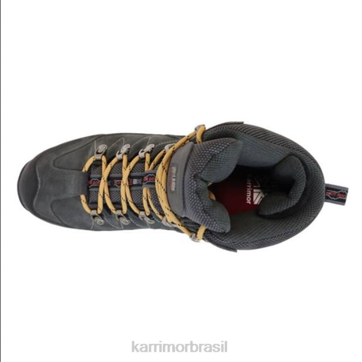 Karrimor homens botas de caminhada de rock quente carvão/amarelo calçados 822276