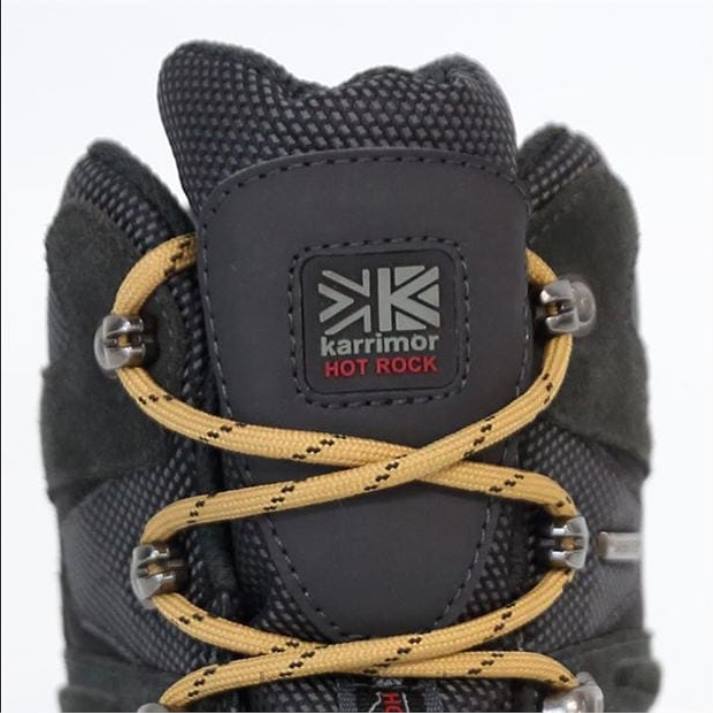 Karrimor homens botas de caminhada de rock quente carvão/amarelo calçados 822276