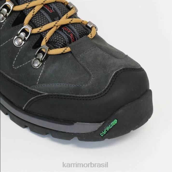 Karrimor homens botas de caminhada de rock quente carvão/amarelo calçados 822276