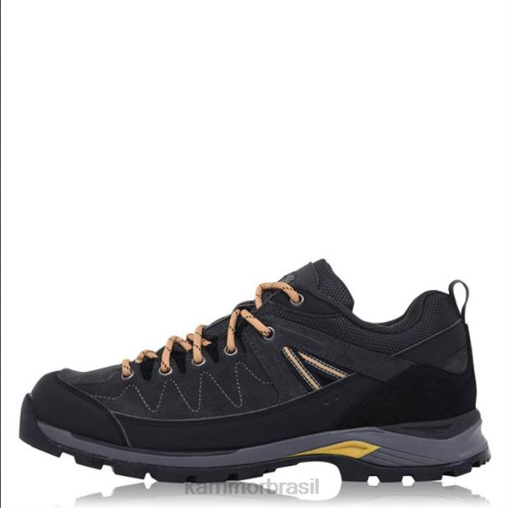 Karrimor homens sapatos de caminhada baixos hot rock carvão/amarelo calçados 822283