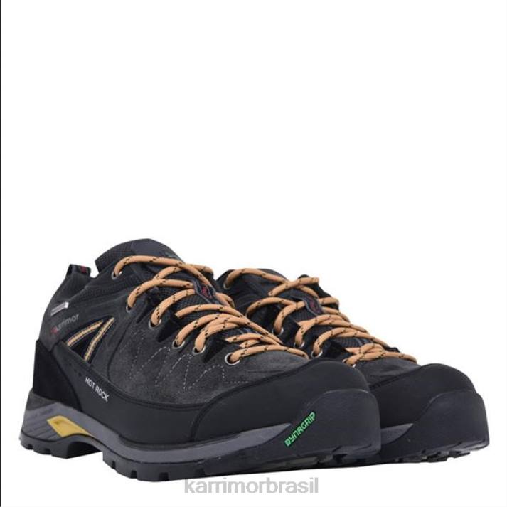 Karrimor homens sapatos de caminhada baixos hot rock carvão/amarelo calçados 822283