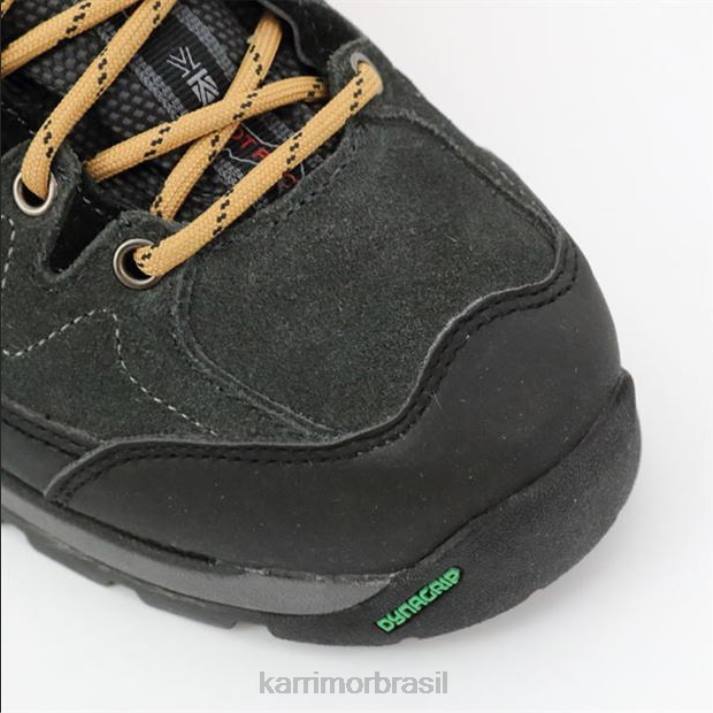 Karrimor homens sapatos de caminhada baixos hot rock carvão/amarelo calçados 822283