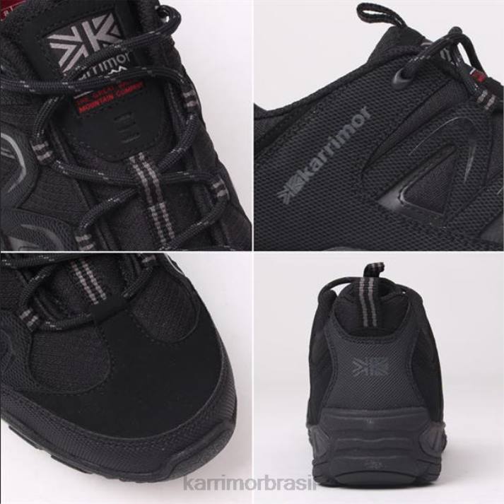 Karrimor homens sapatos de caminhada de cume preto calçados 822279