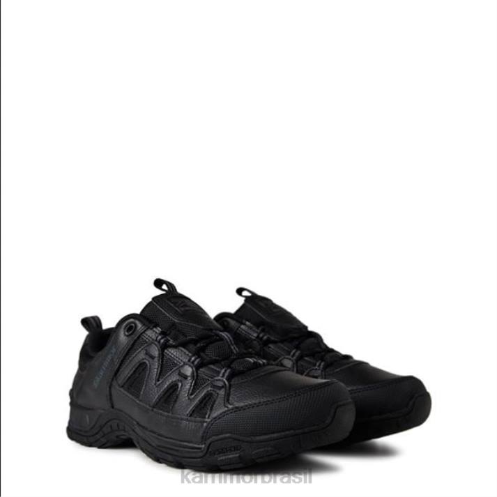 Karrimor homens sapatos de caminhada em couro Summit preto calçados 822280