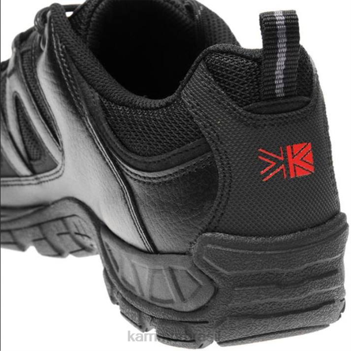 Karrimor homens sapatos de caminhada em couro Summit preto calçados 822280