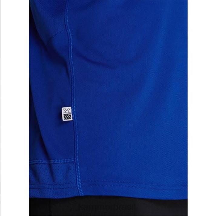 Karrimor homens camiseta manga curta com zíper azul clássico roupas 822220