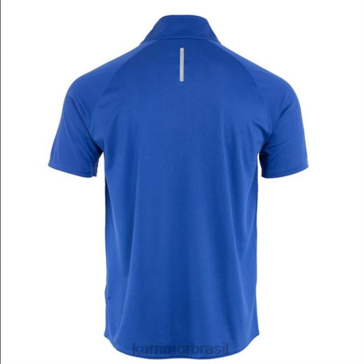 Karrimor homens camiseta manga curta com zíper azul clássico roupas 822220