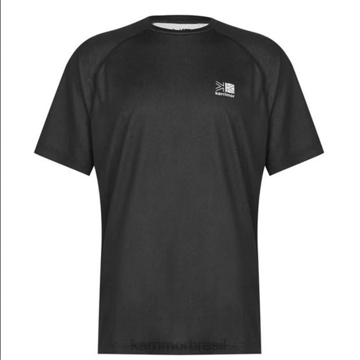 Karrimor homens camiseta técnica aspen preto/carvão roupas 8222183