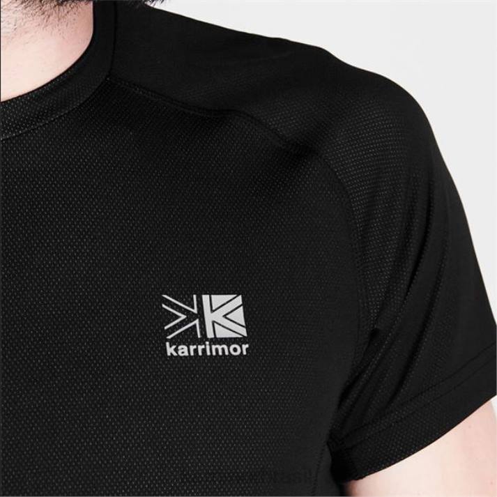 Karrimor homens camiseta técnica aspen preto/carvão roupas 8222183