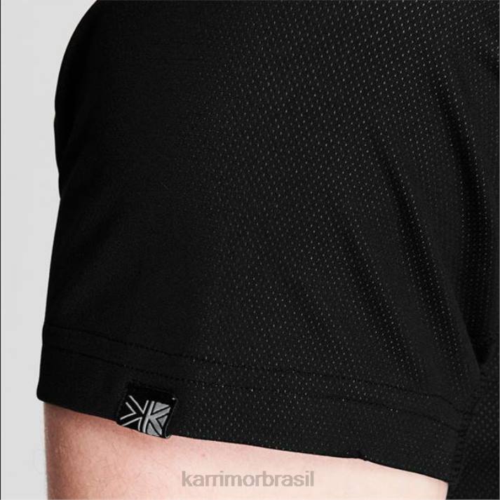 Karrimor homens camiseta técnica aspen preto/carvão roupas 8222183