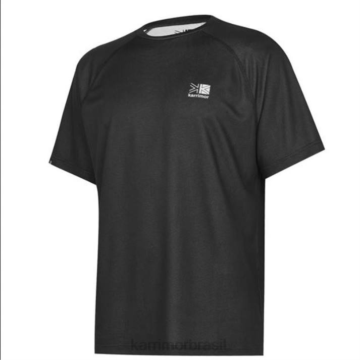 Karrimor homens camiseta técnica aspen preto/carvão roupas 8222183