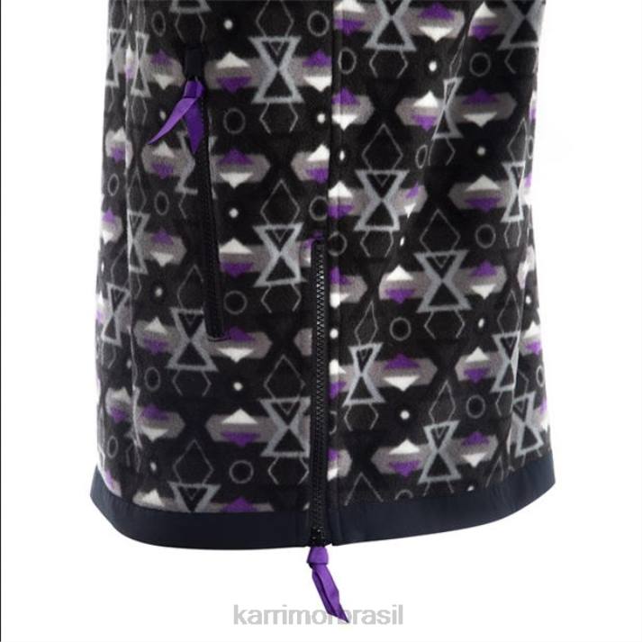 Karrimor homens lã com zíper k2 preto/roxo aop roupas 8222158