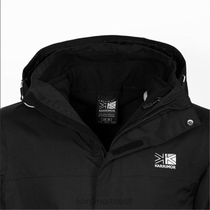 Karrimor homens Jaqueta Weathertite 3 em 1 preto roupas 8222175