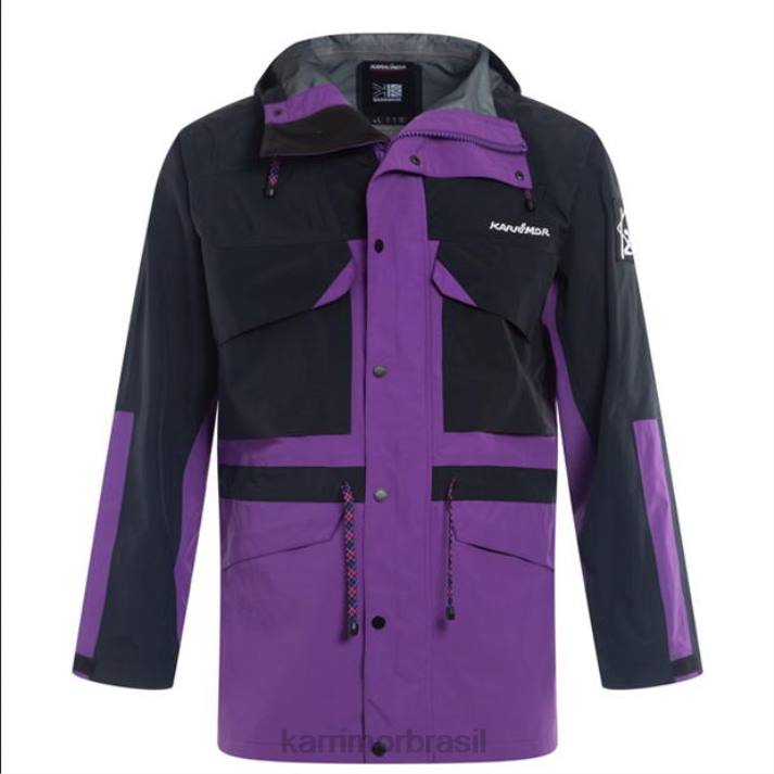 Karrimor homens jaqueta alpina k2 preto/roxo roupas 8222155