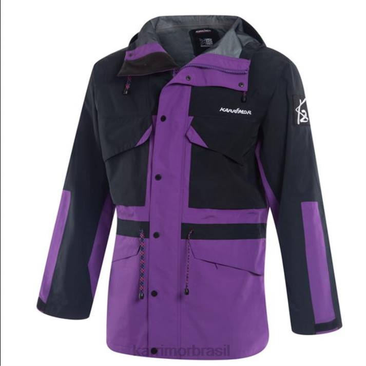 Karrimor homens jaqueta alpina k2 preto/roxo roupas 8222155
