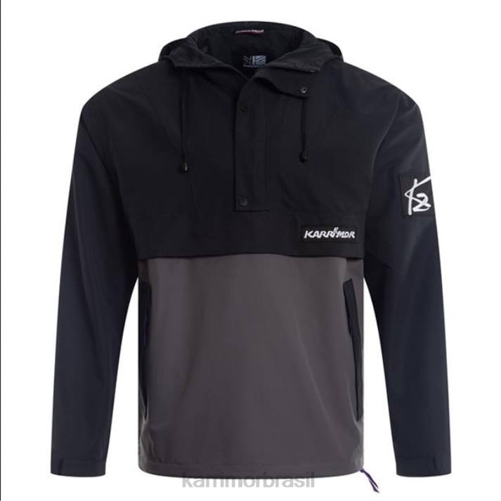 Karrimor homens jaqueta assobiador k2 preto/carvão roupas 8222156