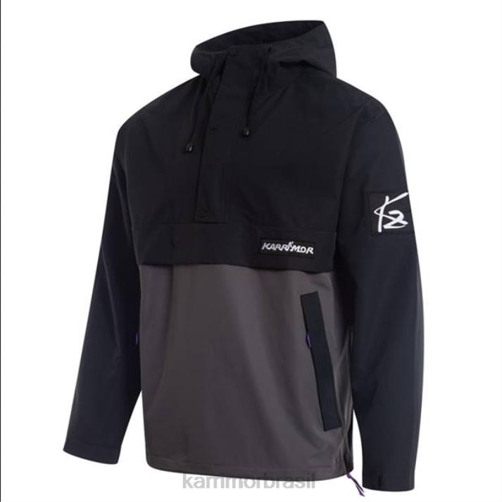 Karrimor homens jaqueta assobiador k2 preto/carvão roupas 8222156