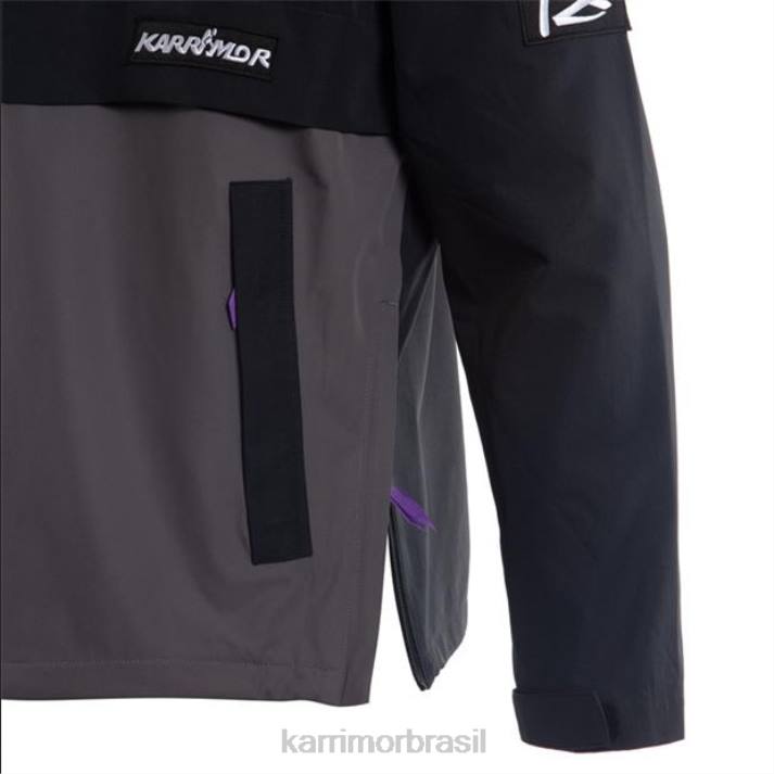 Karrimor homens jaqueta assobiador k2 preto/carvão roupas 8222156