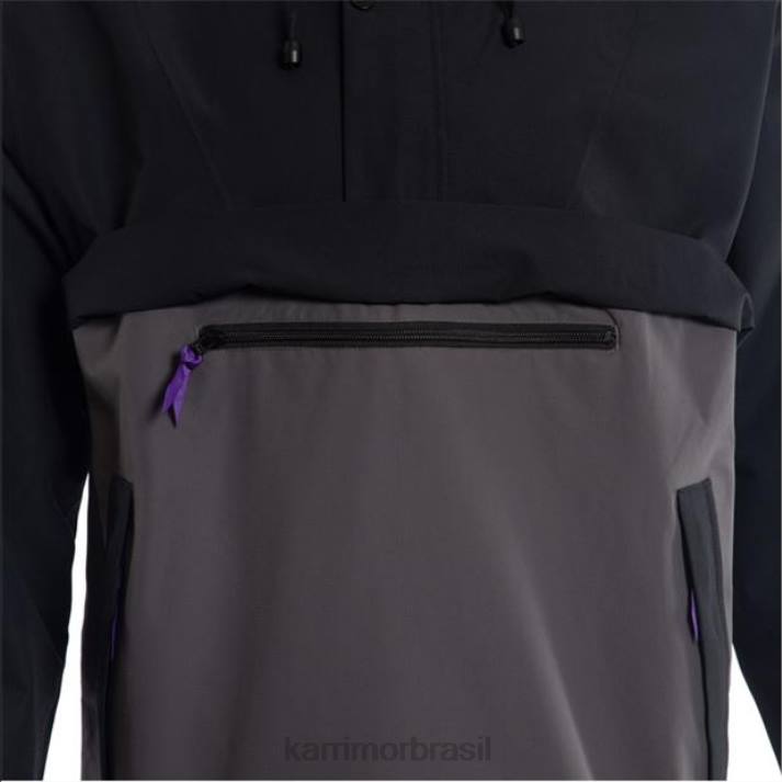 Karrimor homens jaqueta assobiador k2 preto/carvão roupas 8222156