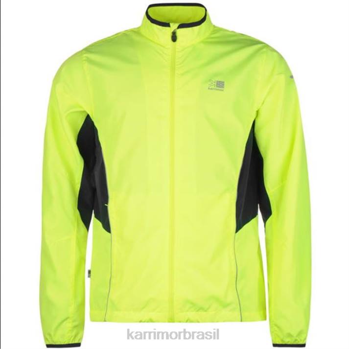 Karrimor homens jaqueta de corrida amarelo fluo roupas 82229