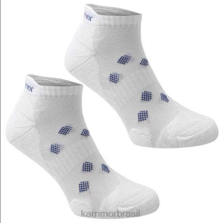Karrimor mulheres 2 pacotes de meias de corrida branco acessórios 822256