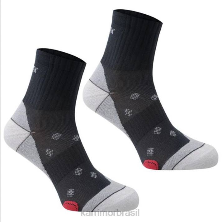 Karrimor mulheres 2 pacotes de meias de corrida meio cinza acessórios 822249